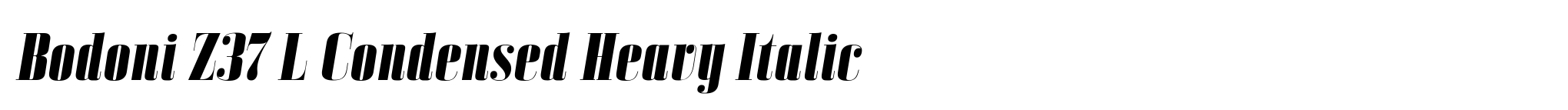 Bodoni Z37 L Condensed Heavy Italic image